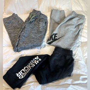 Lot of 3 - youth boys size 7 jogger style sweat pants. Gently used.